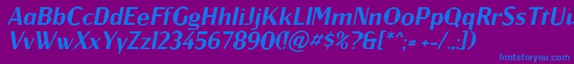 Jagzi Font – Blue Fonts on Purple Background