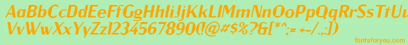 Jagzi Font – Orange Fonts on Green Background