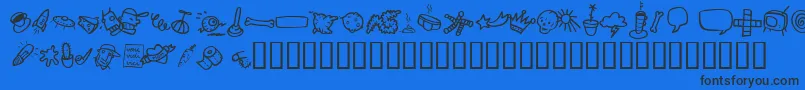 AtmanDi Font – Black Fonts on Blue Background