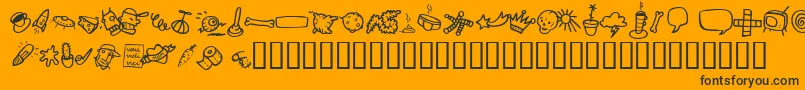 AtmanDi Font – Black Fonts on Orange Background