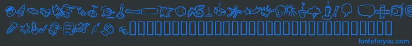 AtmanDi Font – Blue Fonts on Black Background