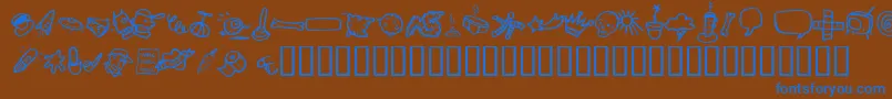 AtmanDi Font – Blue Fonts on Brown Background