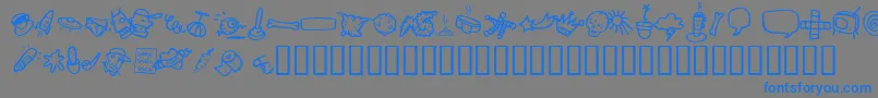 AtmanDi Font – Blue Fonts on Gray Background