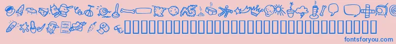 AtmanDi Font – Blue Fonts on Pink Background