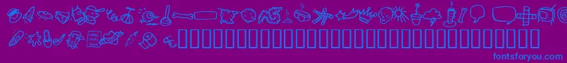 Шрифт AtmanDi – синие шрифты на фиолетовом фоне
