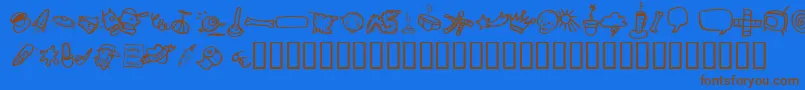 AtmanDi Font – Brown Fonts on Blue Background