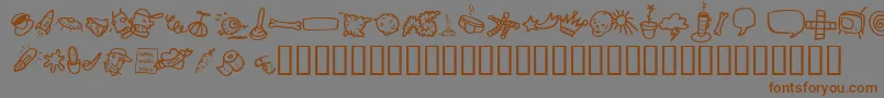 AtmanDi Font – Brown Fonts on Gray Background