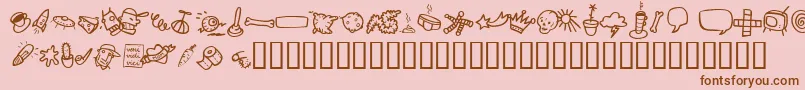Шрифт AtmanDi – коричневые шрифты на розовом фоне