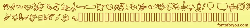 AtmanDi Font – Brown Fonts on Yellow Background