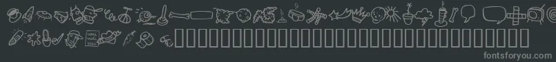 AtmanDi-fontti – harmaat kirjasimet mustalla taustalla