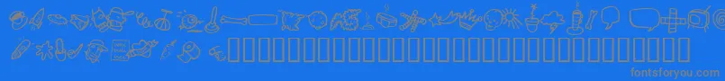 AtmanDi-fontti – harmaat kirjasimet sinisellä taustalla