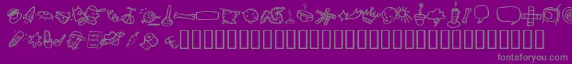 AtmanDi-fontti – harmaat kirjasimet violetilla taustalla