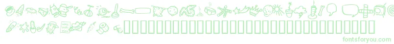 AtmanDi-fontti – vihreät fontit valkoisella taustalla