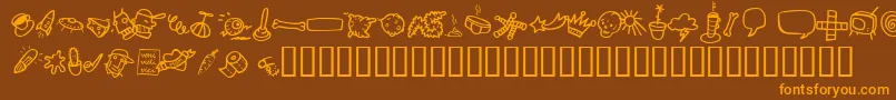 AtmanDi Font – Orange Fonts on Brown Background
