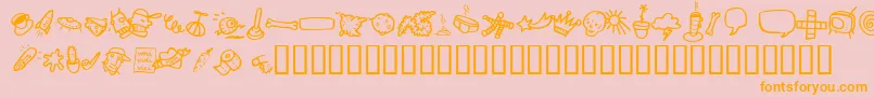 AtmanDi Font – Orange Fonts on Pink Background