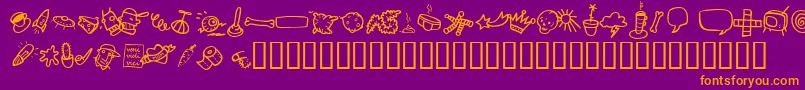 AtmanDi Font – Orange Fonts on Purple Background
