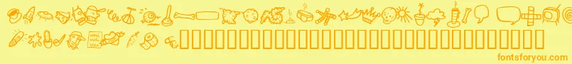 AtmanDi Font – Orange Fonts on Yellow Background