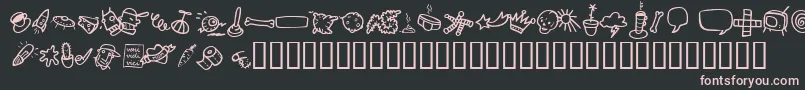 AtmanDi-fontti – vaaleanpunaiset fontit mustalla taustalla