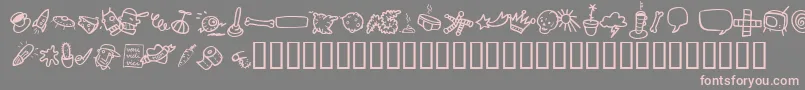フォントAtmanDi – 灰色の背景にピンクのフォント