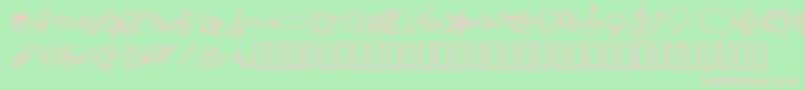 AtmanDi Font – Pink Fonts on Green Background