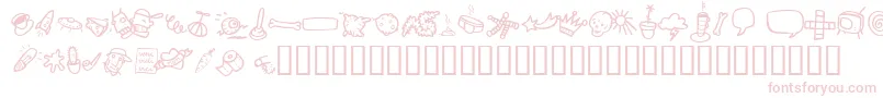 AtmanDi-fontti – vaaleanpunaiset fontit valkoisella taustalla