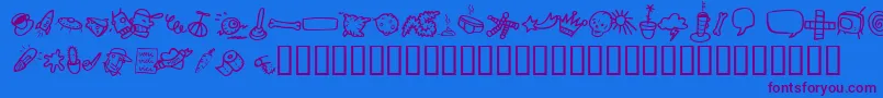 AtmanDi Font – Purple Fonts on Blue Background