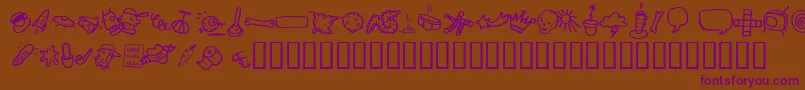 AtmanDi-fontti – violetit fontit ruskealla taustalla