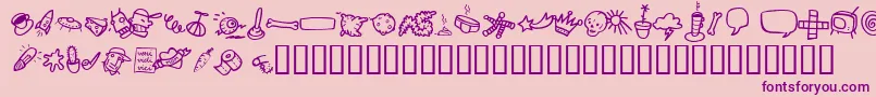 AtmanDi-Schriftart – Violette Schriften auf rosa Hintergrund