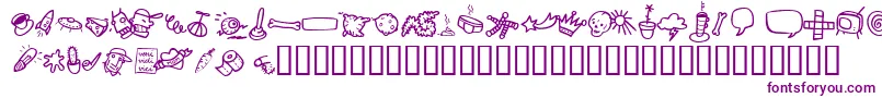 AtmanDi-fontti – violetit fontit valkoisella taustalla
