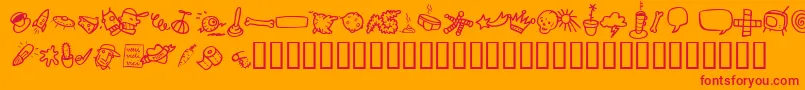 AtmanDi Font – Red Fonts on Orange Background