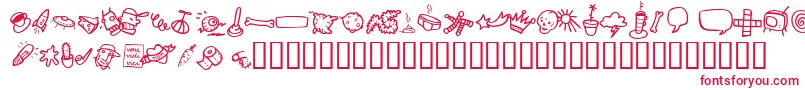 AtmanDi-Schriftart – Rote Schriften auf weißem Hintergrund