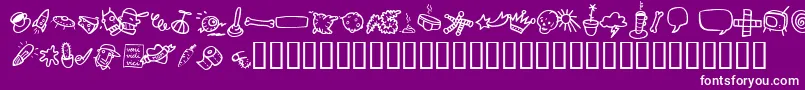 Шрифт AtmanDi – белые шрифты на фиолетовом фоне