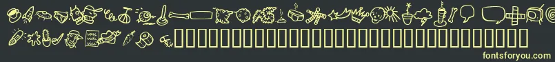 AtmanDi-fontti – keltaiset fontit mustalla taustalla