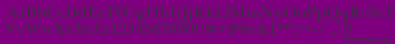 BaskervilleHandcut-Schriftart – Schwarze Schriften auf violettem Hintergrund