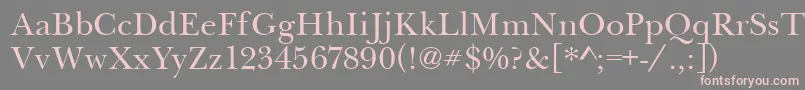BaskervilleHandcut Font – Pink Fonts on Gray Background