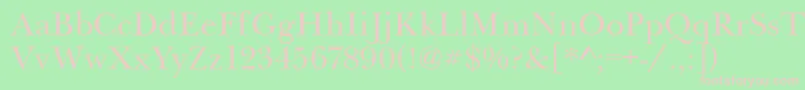 BaskervilleHandcut Font – Pink Fonts on Green Background