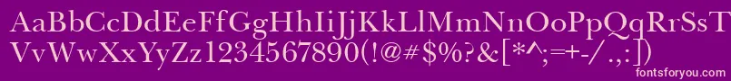 BaskervilleHandcut Font – Pink Fonts on Purple Background