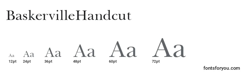 BaskervilleHandcut Font Sizes