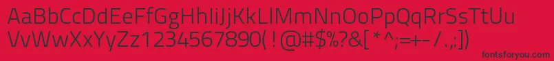 Titilliumtext22l250wt Font – Black Fonts on Red Background