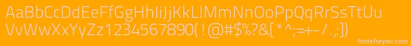 Titilliumtext22l250wt Font – Pink Fonts on Orange Background
