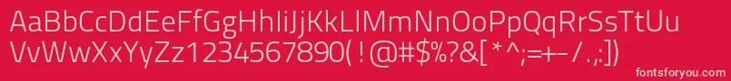 Titilliumtext22l250wt Font – Pink Fonts on Red Background