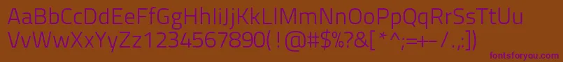 Titilliumtext22l250wt Font – Purple Fonts on Brown Background