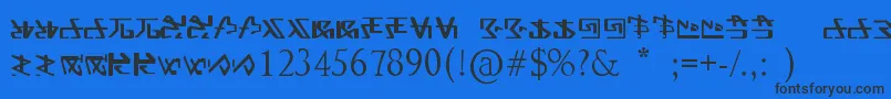 FontAlien Font – Black Fonts on Blue Background