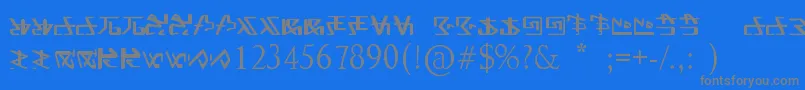 Шрифт FontAlien – серые шрифты на синем фоне