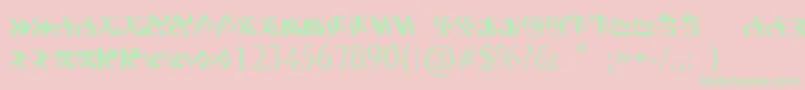 FontAlien Font – Green Fonts on Pink Background