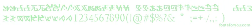 FontAlien Font – Green Fonts on White Background