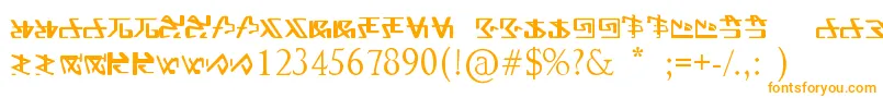 Шрифт FontAlien – оранжевые шрифты на белом фоне