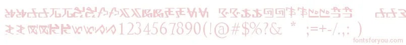 Шрифт FontAlien – розовые шрифты на белом фоне