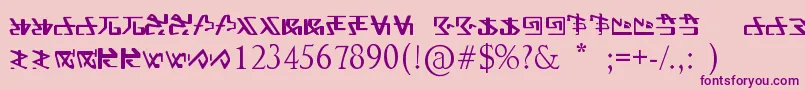 FontAlien Font – Purple Fonts on Pink Background