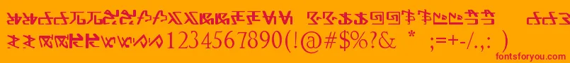 FontAlien Font – Red Fonts on Orange Background
